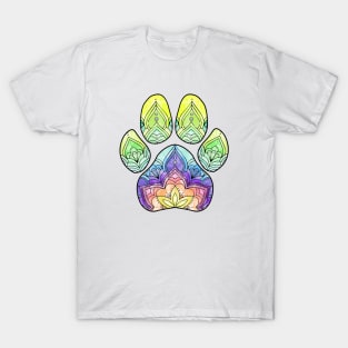 Festival Mandala Paw Print T-Shirt